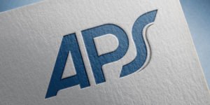 APS singapore company logo design paper pressed print