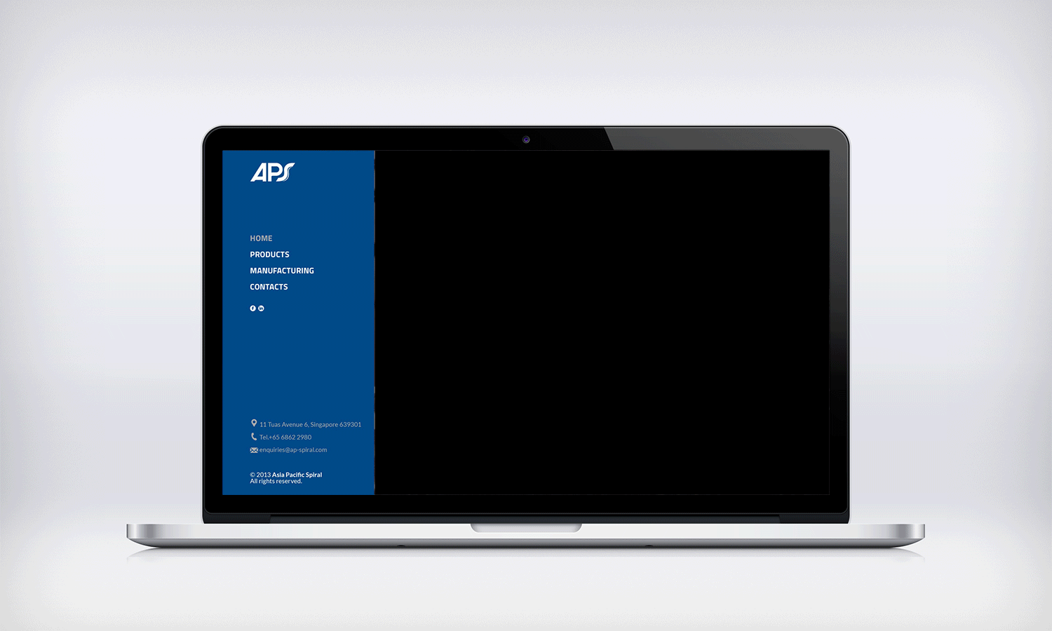 APS singapore corporate website design