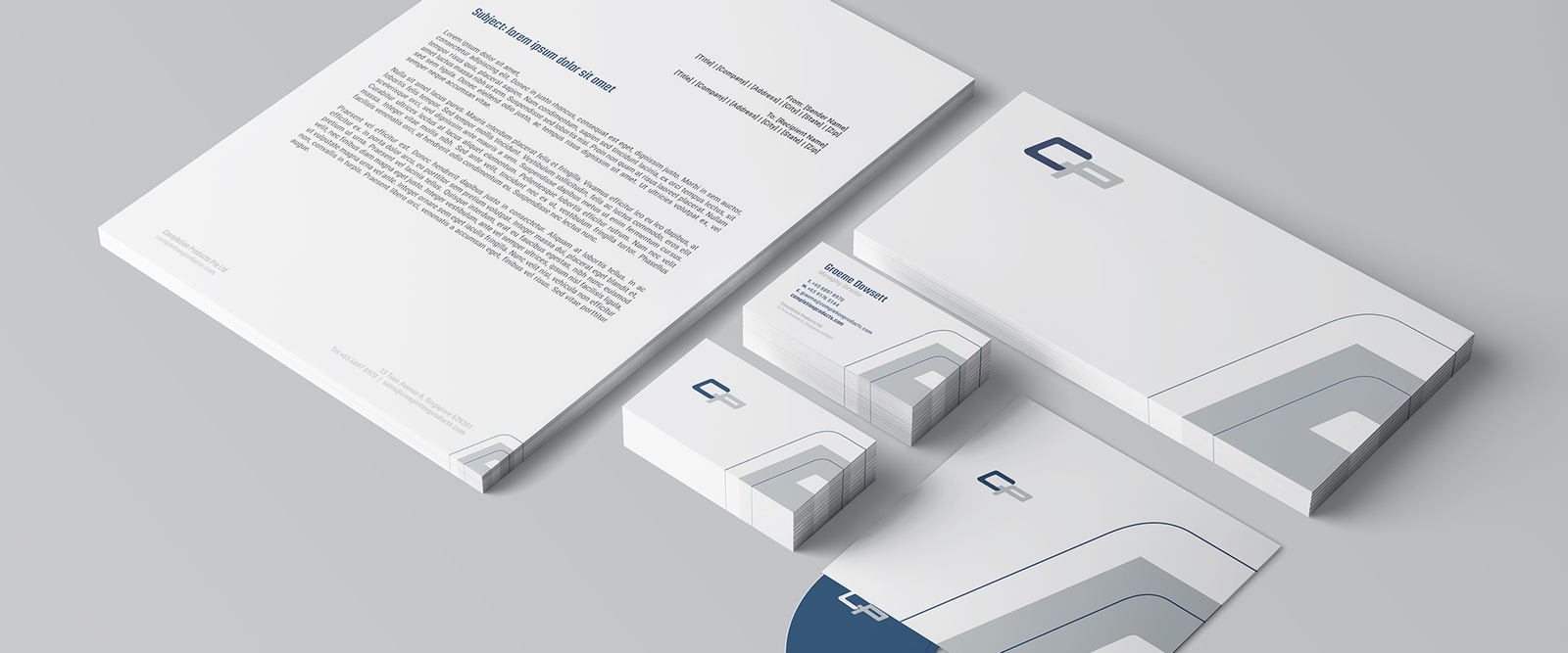 Completion Products corporate stationery
