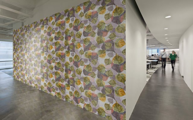 pattern wallpaper decor popler leaves interior design stucco texture
